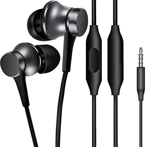 Xiaomi In-Ear kopfhörer mit Kabel Magnetisch in Ear kopfhörer Kabel Ohrhörer mit Mikrofon und Lautstärkeregler,für iPhone, iPod, iPad, MP3, Huawei, Samsung, Leichte Ohrhörer mit 3.5mm Kopfhörern von superpow