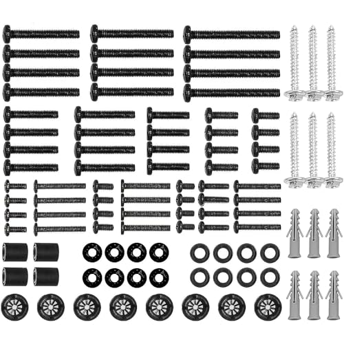 VESA Schrauben Set, Fernseher Schrauben, TV Wandhalterung Schrauben Set passt auf Fernseher bis zu 80 Zoll enthält Distanzhülsen M4 M5 M6 M8, TV Schrauben und Abstandshalter, 100pcs Vesa Schrauben von suptek