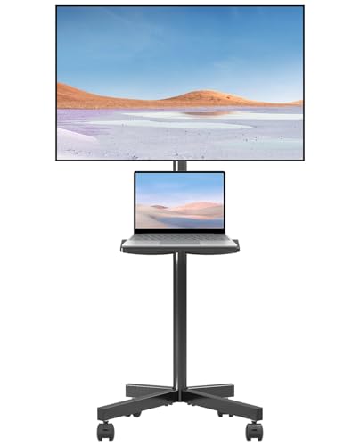 suptek TV Ständer mit Rollen, TV Ständer Rollbar für 21–60 Zoll LCD/LED Fernseher, TV Rollwagen mit Tablett, Höhenverstellbarer Fernsehständer mit Rollen, TV bis zu 35kg max. VESA 400 x 400mm suptek TV Ständer mit Rollen, TV Ständer Rollbar für 21–60 Zoll LCD/LED Fernseher, TV Rollwagen mit Tablett, Höhenverstellbarer Fernsehständer mit Rollen, TV bis zu 35kg max. VESA 400 x 400mm von suptek