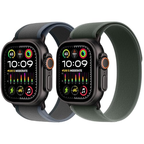 2 Stück Trail Loop Nylon Armband - Kompatibel mit Apple Watch Ultra 2/Ultra Armband 49mm 46mm 45mm 44mm, Textil Stretch Sport Geflochtenes Armbänder mit iWatch Ultra 2, Ultra Series 10 SE/9/8/7/6/5/5 2 Stück Trail Loop Nylon Armband - Kompatibel mit Apple Watch Ultra 2/Ultra Armband 49mm 46mm 45mm 44mm, Textil Stretch Sport Geflochtenes Armbänder mit iWatch Ultra 2, Ultra Series 10 SE/9/8/7/6/5/5 von surundo