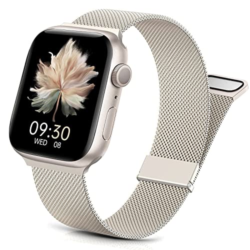 surundo Kompatibel mit Apple Watch Armband Metall 38mm 40mm 41mm 42mm 44mm 45mm 49mm, Edelstahl Metall Magnetische Verstellbare Armbänder für iWatch Serie 9 8 7 6 SE 5 4 3 2 1, Polarstern von surundo