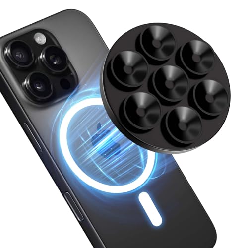 surundo Magnetische Silikon Saugnapf Handyhalter, für Spiegel, Glas, Keine Raue Oberfläche, Silikon Magnet Saugnapf Handyhalter für iPhone 16 15 14 13 12 Serien, für TikTok Ersteller, Videos, Selfies von surundo