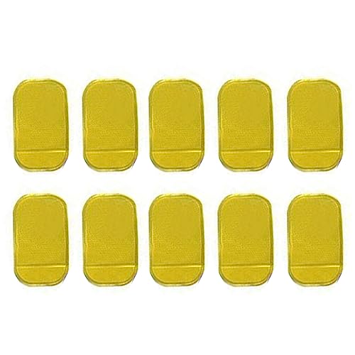 susiodeu 10 Stück Anti Rutsch Matte rutschfest Praktisches Armaturenbrett Fahrzeugzubehör Spinnenmatten Auto Mini MAPE Phones Pads, Gelb von susiodeu