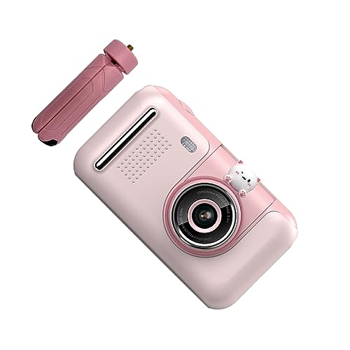 susiodeu Kinderkamera fängt Spaß mit 1080P Video und Autofokus EIN ABS Kinderkamera mit Wendeobjektiv Digitalkamera Kameras, rosa+32G von susiodeu