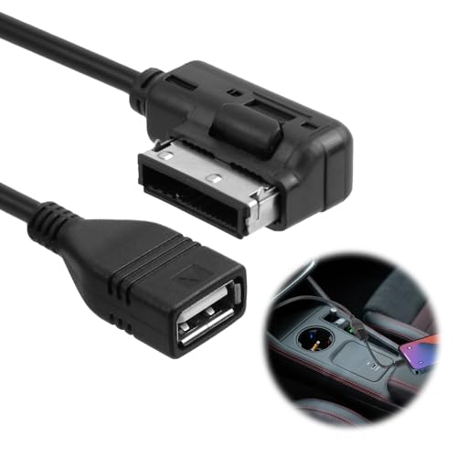 AMI MDI-Kabeladapter, kompatibel mit Audi A4 A5 A8 Q7 Golf Passat Touareg, AMI MDI-AUX-Kabel für USB- und MP3-Stick, hochwertiger Audioanschluss für Bluetooth-Empfänger und MMI-Systemverbindung AMI MDI-Kabeladapter, kompatibel mit Audi A4 A5 A8 Q7 Golf Passat Touareg, AMI MDI-AUX-Kabel für USB- und MP3-Stick, hochwertiger Audioanschluss für Bluetooth-Empfänger und MMI-Systemverbindung von suuosl