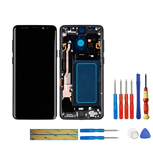 SWARK TFT Kompatibel mit Samsung Galaxy S9+ S9 Plus SM-G965 (Schwarz mit Rahmen) LCD Touch Screen Replacement + Tools von swark