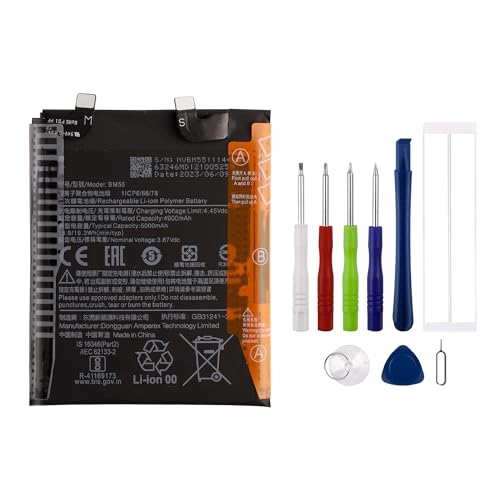 Swark 4900mAh BM55 Ersatz Akku Kompatibel mit Xiaomi Mi 11 Pro M2102K1AC / Mi 11 Ultra M2102K1G, M2102K1C with Werkzeugsatz von swark