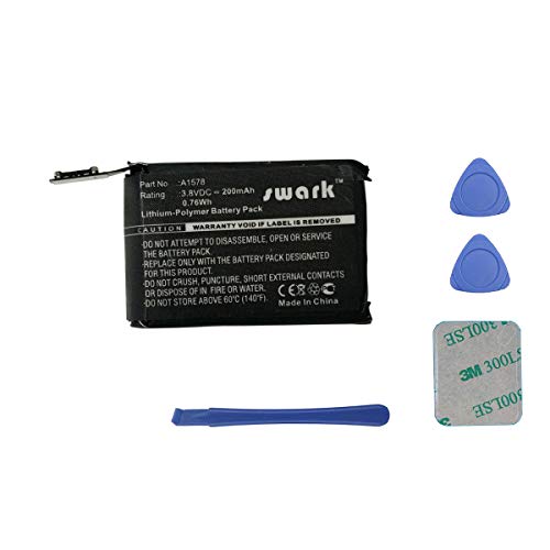 Swark Akku 200mAh Li-Polymer passend A1578 Kompatibel mit Watch A1553 A1802 (1st Generation) 38mm + Tools von swark