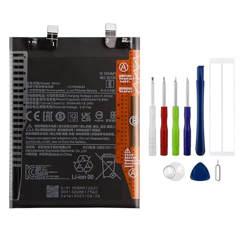 Swark Akku BM5J 4880mAh Kompatibel mit Xiaomi 12T /Xiaomi 12T Pro/Redmi K50 Ultra Replacement Battery with Werkzeugsatz von swark