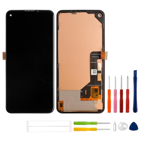 swark [Unterstützung Fingerabdruck-Funktion] 6.34" Neue OLED LCD-Touchscreen-Digitizer-Baugruppe für Google Pixel 5a LCD Display mit aktualisiertem Reparaturwerkzeugsatz von swark