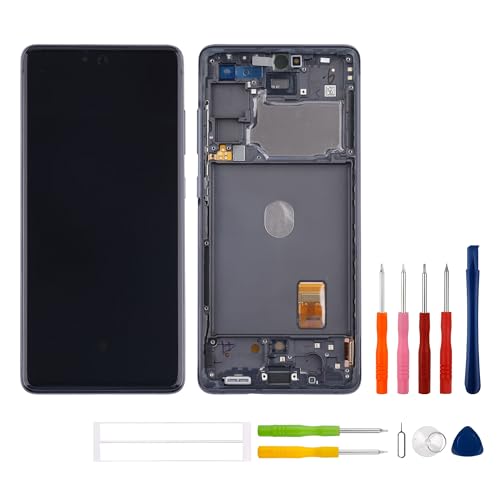 swark [mit Rahmen][Unterstützung Fingerabdruck-Funktion] 6.5 Zoll OLED Display Kompatibel mit Galaxy S20 FE 4G/5G LCD Display Touchscreen Replacement mit aktualisiertem Reparaturwerkzeugsatzz von swark