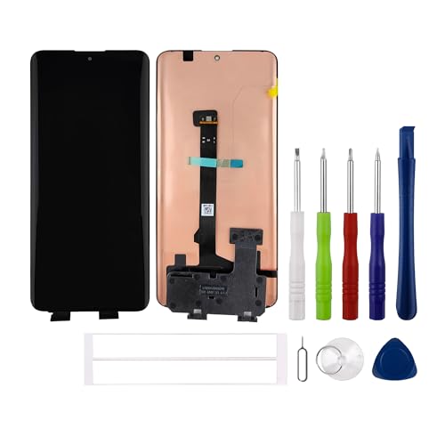 swark Brandneu 6.67" AMOLED Display Kompatibel mit Xiaomi Redmi Note 13 Pro+ 23090RA98C (Schwarz Ohne Rahmen) LCD Display Touchscreen Digitizer + Werkzeugsatz (mit Fingerprint) von swark