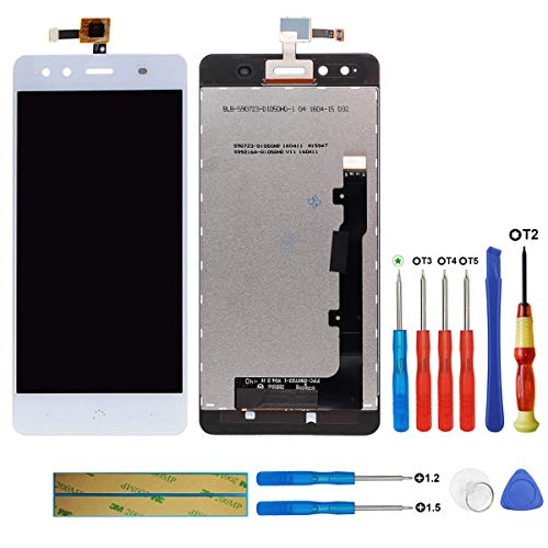 swark LCD Display Compatible with BQ Aquaris X5 Weiße (ohne Rahmen) Touchscreen Bildschirm Digitizer Assembly Glas +Tools von swark