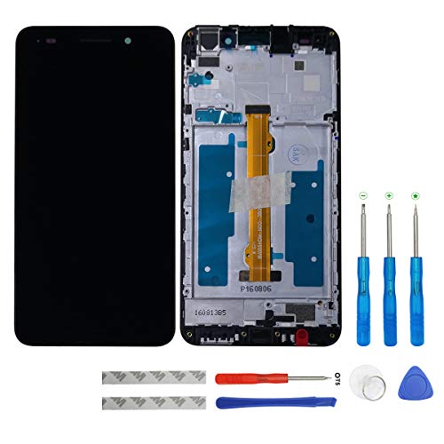 swark LCD Display Compatible with Honor 5A / Huawei Y6 II (Schwarz mit Rahmen) Touchscreen Digitizer Assembly Glas +Tools von swark