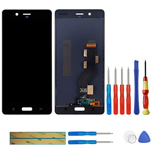 swark LCD Display Kompatibel mit Nokia 8 Schwarz (ohne Rahmen) Touchscreen Bildschirm Digitizer Assembly Glas + Tools von swark