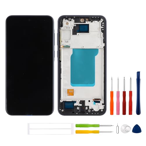 swark Neu 6.6" TFT Display Kompatibel mit Samsung Galaxy A35 5G SM-A356 (Schwarz mit Rahmen) (No Fingerprint) LCD Display Touchscreen Digitizer + Werkzeugsatz von swark