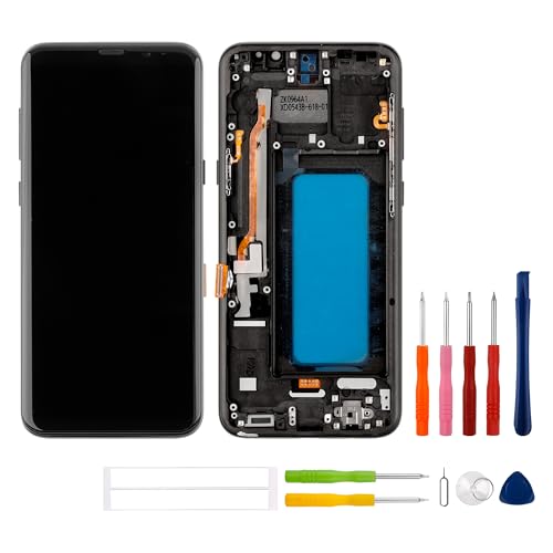 swark TFT Display Kompatibel mit Samsung Galaxy S8 Plus S8+ SM-G955 (Schwarz mit Rahmen) LCD Display Touchscreen Bildschirm Digitizer Assembly Glas + Tools von swark