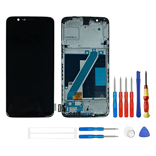 swark TFT Kompatibel mit OnePlus 5T A5010 LCD Display Touchscreen Bildschirm Digitizer Assembly Glas (Schwarz Mit Rahmen)+Tools von swark