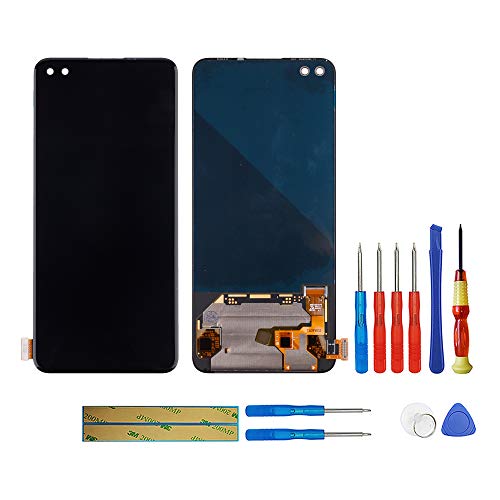 swark TFT Kompatibel mit OnePlus Nord & OnePlus Nord(5G) & OnePlus 8 Nord 5G & OnePlus Z (Schwarz ohne Rahmen) (No Fingerprint) LCD Display Touchscreen Digitizer Assembly Glas + Tools von swark