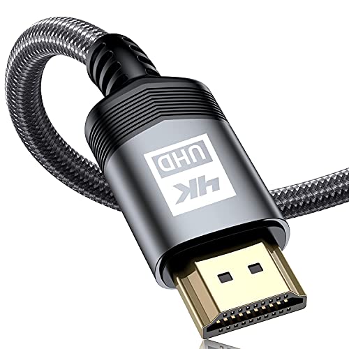 4K HDMI Kabel 1Meter, Sweguard HDMI 2.0 auf HDMI Kabel 4K@60Hz 18Gbps Nylon Geflechtkabel, vergoldete Anschlüsse mit Ethernet/Audio Rückkanal, kompatibel Video 4K UHD 2160p,HD 1080p, Xbox PS4 (GRAU) von sweguard