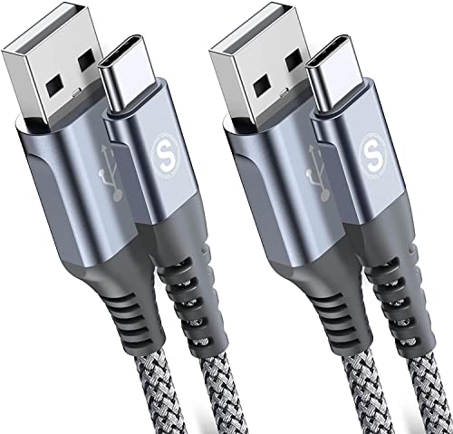 USB C Kabel 3.1A [2Stück 6m] Schnellladung, Ladekabel USB C Nylon Type C Kabel für Samsung Galaxy S21 S20 S10 S9 S8 Plus,Note10/9/8,M31 M30s M20,A20e A71 A52 A51 A50 A40 A10,Mi9/8,V30/20 von sweguard