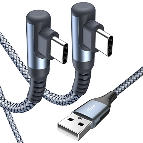 USB C Kabel 3.1A Schnellladung [2Stück 1m], Ladekabel USB C Winkel Type C Kabel Nylon für iPhone15/Pro/Max/Plus,Samsung Galaxy S24 S23 S22,S21,S20 S10 S9,S8,Note10/,M31 M30s M20,A71 A52 A51,Mi9/8 von sweguard