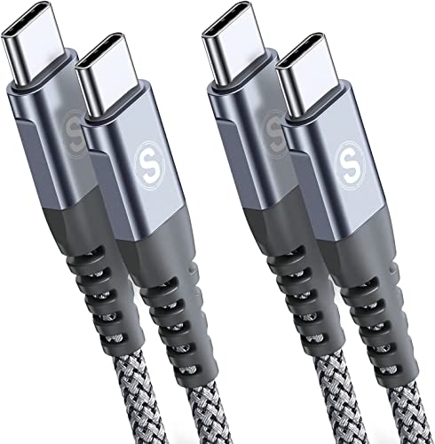 USB C auf USB C Kabel 60W [2Stück 3m] PD Schnellladen USB Typ C Nylon Geflochtenes Ladekabel für i Phone 15 16 Pro Max,Samsung Galaxy S25 S24 S23 S22 S21 Ultra FE Plus Note 20,iPad Pro MacBook Pixel von sweguard