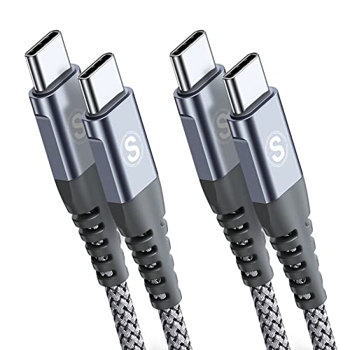 USB C auf USB C Kabel 60W [2Stück 6m] PD Schnellladen USB Typ C Nylon Geflochtenes Ladekabel für i Phone 16 15 Pro Max,Samsung Galaxy S25 S24 S23 S22 S21 Ultra FE Plus Note 20,iPad Pro MacBook Pixel von sweguard