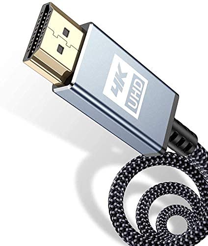 sweguard 4K HDMI Kabel 15 Meter, HDMI Kabel 4K @ 60Hz 18Gbps High Speed HDMI 2.0 Kabel Nylon geflochten, vergoldete Anschlüsse mit Ethernet/Audiokanal, kompatibel mit Video 4K UHD 2160p, HD1080p-Grau von sweguard