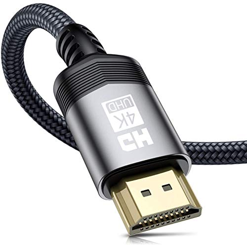 sweguard 4K HDMI Kabel 4Meter, HDMI 2.0 auf HDMI Kabel 4K@60Hz 18Gbps Nylon Geflechtkabel, vergoldete Anschlüsse mit Ethernet/Audio Rückkanal, kompatibel Video 4K UHD 2160p,HD 1080p (grau) von sweguard