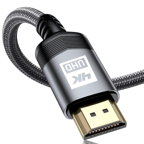 sweguard 4K HDMI Kabel 6Meter, HDMI 2.0 auf HDMI Kabel 4K@60Hz 18Gbps Nylon Geflechtkabel, vergoldete Anschlüsse mit Ethernet/Audio Rückkanal, kompatibel Video 4K UHD 2160p,HD 1080p, Xbox PS4 (Grau) von sweguard