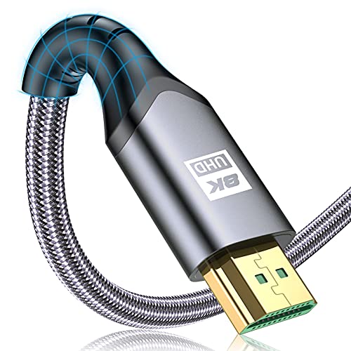 sweguard 8K HDMI 2.1 Kabel 6M,Ultra HD 48Gbps Ethernet High Speed 8K@60Hz, 4K@120Hz,HDCP 2.2 & 2.3, UHD HDR 10+, Dolby Vision, 3D, VRR, Kompatibel mit PS5/4/3,8K Gaming, TV, Blu-ray-Player, Projektor von sweguard