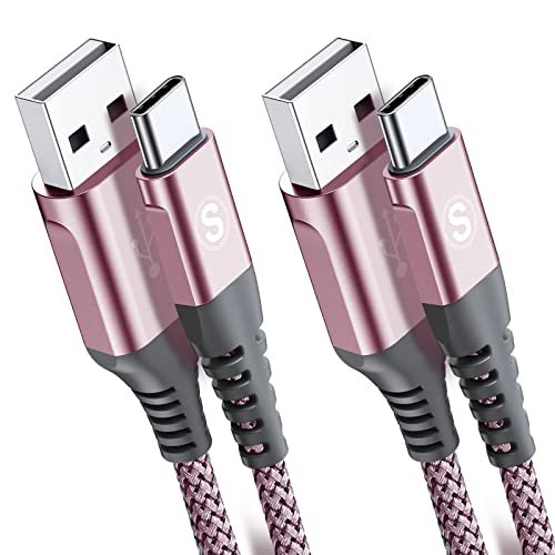 sweguard USB C Kabel 3.1A [2Stück 1m+3m] Schnellladung,Ladekabel USB C Nylon Type C Kabel für Samsung Galaxy S25 S24 S23 S22 S21 S20 Plus/Ultra/FE,iPhone 15 16 Pro Max,Note20,A72 A71 A51 A50,M31 M30s von sweguard