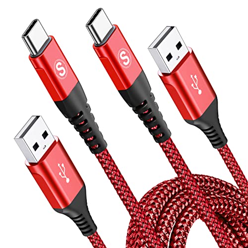 sweguard USB C Kabel 3.1A [2Stück 1M+3M] Schnellladung,Ladekabel USB C Nylon Type C Kabel für Samsung Galaxy S24 S23 S22 S21 S20 Plus/Ultra/FE,iPhone 15 Pro Max,Note20,A72 A71 A52 A51 A50,M31 M30s M20 von sweguard