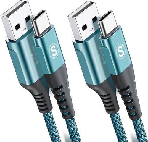 sweguard USB C Kabel 3.1A [2Stück 1M+3M] Schnellladung,Ladekabel USB C Nylon Type C Kabel für Samsung S25 S24 S23 S22 S21 S20 Plus/Ultra/FE,iPhone 16 15 Pro Max,Note20,A72 A71 A52 A51 A50,M31 M30s von sweguard