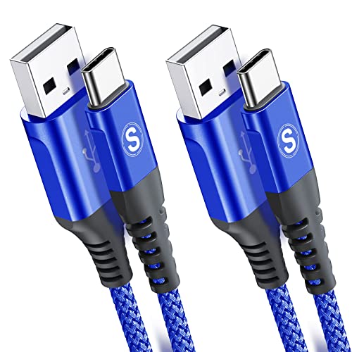 sweguard USB C Kabel 3.1A [2Stück 1m] Schnellladung,Ladekabel USB C Nylon Type C Kabel für Samsung Galaxy S24 S23 S22 S21 S20 Plus/Ultra/FE,iPhone 15 Pro Max,Note20,A72 A71 A52 A51 A50,M31 M30s M20 von sweguard