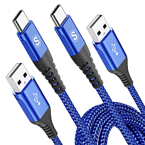 sweguard USB C Kabel 3.1A [2Stück 2M+3M] Schnellladung,Ladekabel USB C Nylon Type C Kabel für Samsung Galaxy S24 S23 S22 S21 S20 Plus/Ultra/FE,iPhone 15 Pro Max,Note20,A72 A71 A52 A51 A50,M31 M30s M20 von sweguard