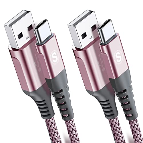 sweguard USB C Kabel 3.1A [2Stück 3m] Schnellladung, Ladekabel USB C Nylon Type C Kabel für Samsung Galaxy S23 S22 S21 S20 S10 Plus/Ultra/FE,iPhone 15 Pro Max,Note20,A72 A71 A52 A51 A50,M31 M30s M20 von sweguard