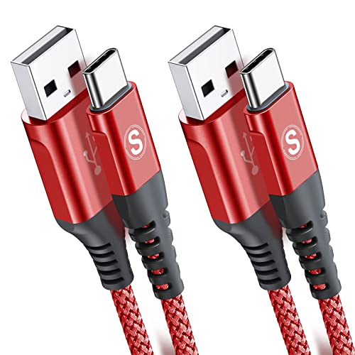 sweguard USB C Kabel 3.1A [2Stück 3m] Schnellladung,Ladekabel USB C Nylon Type C Kabel für Samsung Galaxy S24 S23 S22 S21 S20 Plus/Ultra/FE,iPhone 15 Pro Max,Note20,A72 A71 A52 A51 A50,M31 M30s M20 von sweguard