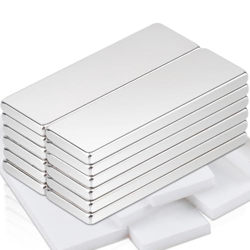 Magnete Stark, 30x10x2 mm 12 Stück Neodym Magnete Extra Stark, Magneten für Magnettafel, Starker Magnet Rechteckig für Küchenschrank, Whiteboard Magnet Magnetplatten mit Selbstklebender Rückseite von swihorab