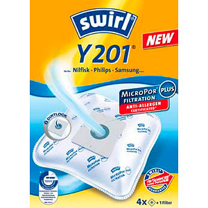 4 swirl® MicroPor Filtration Y 201 Staubsaugerbeutel von swirl®