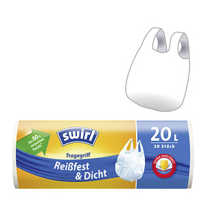 swirl® Müllbeutel Reißfest & Dicht 2282 20,0 l weiß, 20 St. von swirl®