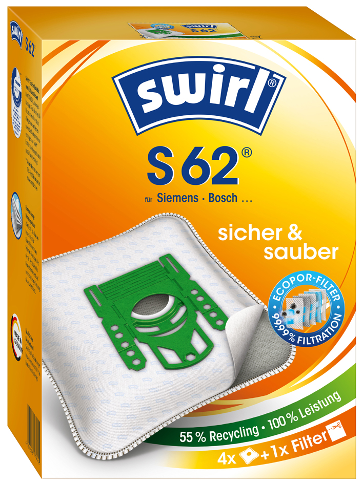 swirl Staubsaugerbeutel S 62, mit MicroporPlus-Filter von swirl