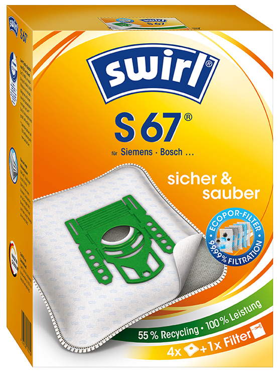 swirl Staubsaugerbeutel S 67, mit MicroporPlus-Filter von swirl