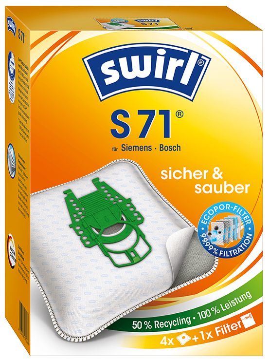swirl Staubsaugerbeutel S 71, mit MicroporPlus-Filter von swirl