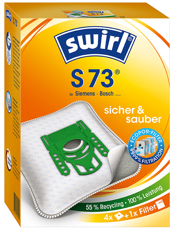swirl Staubsaugerbeutel S 73, mit MicroporPlus-Filter von swirl