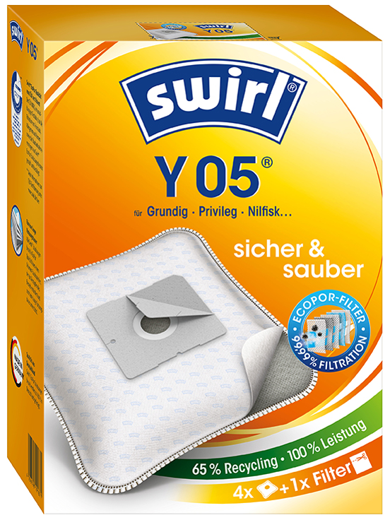 swirl Staubsaugerbeutel Y 05, mit MicroporPlus-Filter von swirl