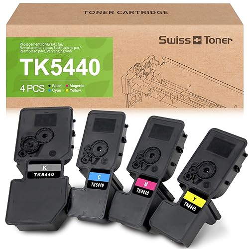 swiss toner TK-5440 TK5440 Toner Kompatibel für Kyocera ECOSYS MA2100CWFX Toner für PA2100CWX PA2100CX MA2100CFX für Kyocera TK-5440 TK5440 Toner (Schwarz Cyan Magenta Gelb) von swiss toner