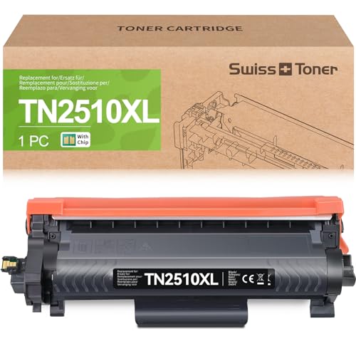 swiss toner TN2510XL Toner Kompatibel für Brother TN2510 TN-2510 TN-2510XL für Toner Brother MFC-L2835DW HL-L2400DWE DCP-L2620DW DCP-L2627DW DCP-L2660DW MFC-L2835DW MFC-L2860DW MFC-L2827DW,1 Schwarz von swiss toner