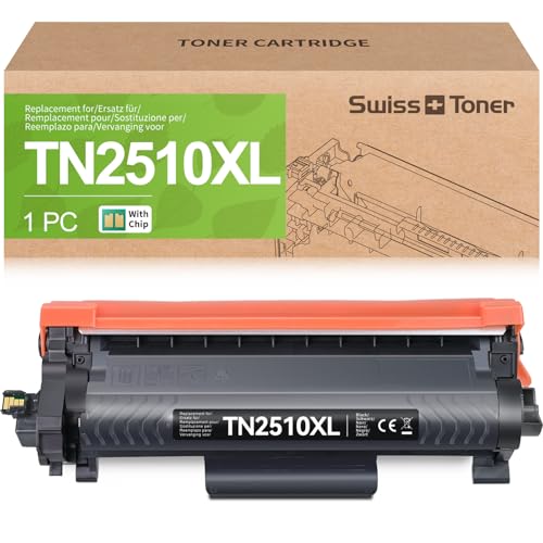 swiss toner TN2510XL Toner Kompatibel für Brother TN2510 TN-2510 TN-2510XL für Toner Brother MFC-L2835DW HL-L2400DWE DCP-L2620DW DCP-L2627DW DCP-L2660DW MFC-L2835DW MFC-L2860DW MFC-L2827DW,1 Schwarz von swiss toner